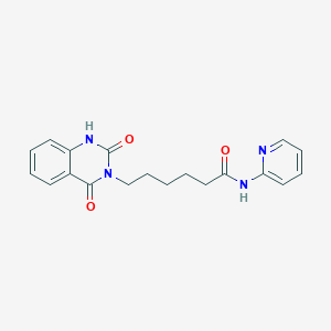 molecular formula C19H20N4O3 B11156169 6-(2-hydroxy-4-oxoquinazolin-3(4H)-yl)-N-(pyridin-2-yl)hexanamide 