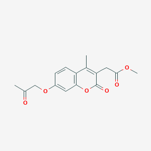 molecular formula C16H16O6 B11156212 methyl [4-methyl-2-oxo-7-(2-oxopropoxy)-2H-chromen-3-yl]acetate 