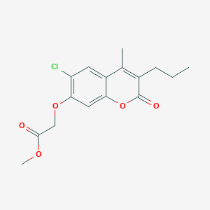 methyl [(6-chloro-4-methyl-2-oxo-3-propyl-2H-chromen-7-yl)oxy]acetate