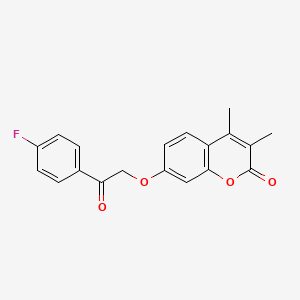 molecular formula C19H15FO4 B11156228 7-[2-(4-fluorophenyl)-2-oxoethoxy]-3,4-dimethyl-2H-chromen-2-one 