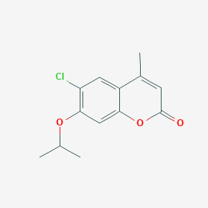 6-chloro-4-methyl-7-(propan-2-yloxy)-2H-chromen-2-one