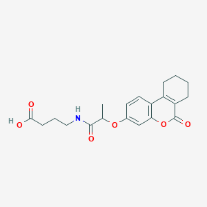 4-({2-[(6-oxo-7,8,9,10-tetrahydro-6H-benzo[c]chromen-3-yl)oxy]propanoyl}amino)butanoic acid