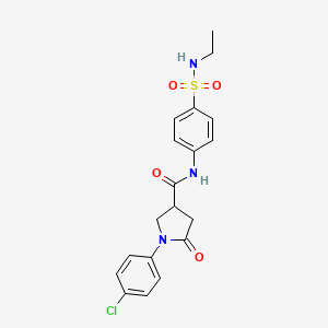 1-(4-chlorophenyl)-N-[4-(ethylsulfamoyl)phenyl]-5-oxopyrrolidine-3-carboxamide