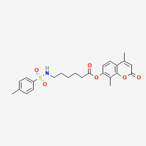 4,8-dimethyl-2-oxo-2H-chromen-7-yl 6-{[(4-methylphenyl)sulfonyl]amino}hexanoate