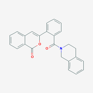 molecular formula C25H19NO3 B11156271 3-[2-(3,4-dihydroisoquinolin-2(1H)-ylcarbonyl)phenyl]-1H-isochromen-1-one 