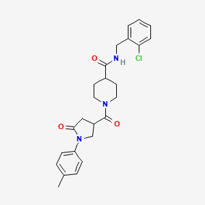 N-(2-chlorobenzyl)-1-{[1-(4-methylphenyl)-5-oxopyrrolidin-3-yl]carbonyl}piperidine-4-carboxamide