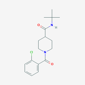 molecular formula C17H23ClN2O2 B11156279 N-tert-butyl-1-[(2-chlorophenyl)carbonyl]piperidine-4-carboxamide 