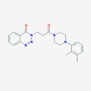 molecular formula C22H25N5O2 B11156282 3-{3-[4-(2,3-dimethylphenyl)piperazino]-3-oxopropyl}-1,2,3-benzotriazin-4(3H)-one 