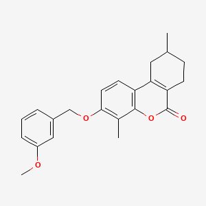 3-[(3-methoxybenzyl)oxy]-4,9-dimethyl-7,8,9,10-tetrahydro-6H-benzo[c]chromen-6-one