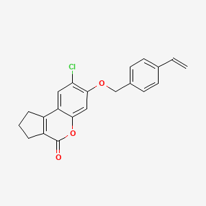 8-chloro-7-[(4-ethenylbenzyl)oxy]-2,3-dihydrocyclopenta[c]chromen-4(1H)-one