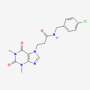 N-(4-chlorobenzyl)-3-(1,3-dimethyl-2,6-dioxo-1,2,3,6-tetrahydro-7H-purin-7-yl)propanamide