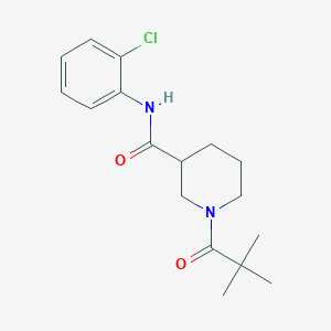 N-(2-chlorophenyl)-1-(2,2-dimethylpropanoyl)piperidine-3-carboxamide