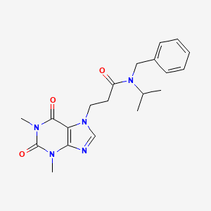 N-benzyl-3-(1,3-dimethyl-2,6-dioxo-1,2,3,6-tetrahydro-7H-purin-7-yl)-N-isopropylpropanamide