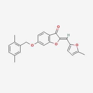 molecular formula C23H20O4 B11156367 6-[(2,5-dimethylbenzyl)oxy]-2-[(Z)-1-(5-methyl-2-furyl)methylidene]-1-benzofuran-3-one 