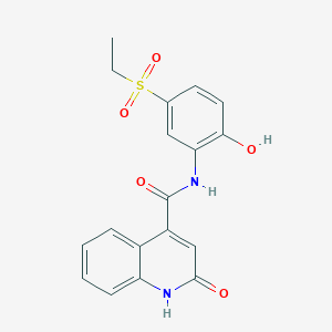 molecular formula C18H16N2O5S B11156388 N-[5-(ethylsulfonyl)-2-hydroxyphenyl]-2-hydroxyquinoline-4-carboxamide 