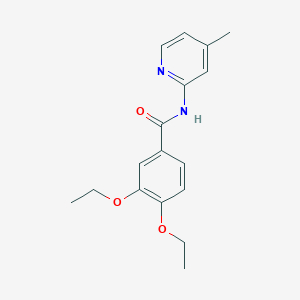 molecular formula C17H20N2O3 B11156389 3,4-diethoxy-N-(4-methylpyridin-2-yl)benzamide 