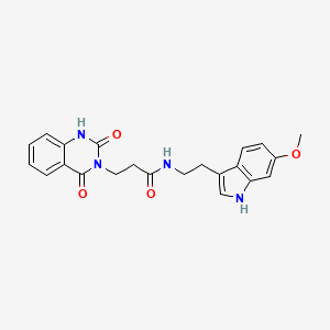 3-(2,4-dioxo-1,4-dihydroquinazolin-3(2H)-yl)-N-[2-(6-methoxy-1H-indol-3-yl)ethyl]propanamide