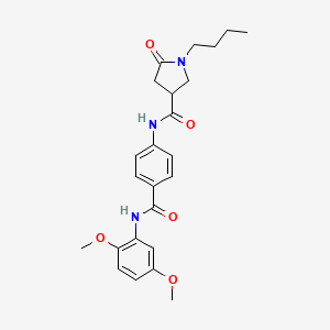 1-butyl-N-{4-[(2,5-dimethoxyphenyl)carbamoyl]phenyl}-5-oxopyrrolidine-3-carboxamide