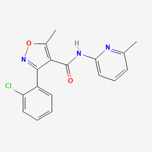 3-(2-chlorophenyl)-5-methyl-N-(6-methylpyridin-2-yl)-1,2-oxazole-4-carboxamide