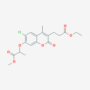 methyl 2-{[6-chloro-3-(3-ethoxy-3-oxopropyl)-4-methyl-2-oxo-2H-chromen-7-yl]oxy}propanoate