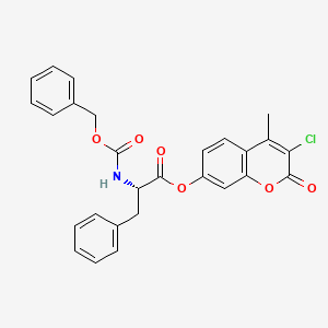 molecular formula C27H22ClNO6 B11156475 3-chloro-4-methyl-2-oxo-2H-chromen-7-yl 2-{[(benzyloxy)carbonyl]amino}-3-phenylpropanoate 