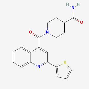 1-{[2-(2-Thienyl)-4-quinolyl]carbonyl}-4-piperidinecarboxamide