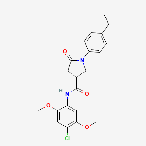 N-(4-chloro-2,5-dimethoxyphenyl)-1-(4-ethylphenyl)-5-oxopyrrolidine-3-carboxamide