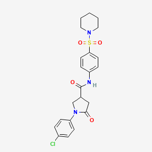 1-(4-chlorophenyl)-5-oxo-N-[4-(piperidin-1-ylsulfonyl)phenyl]pyrrolidine-3-carboxamide