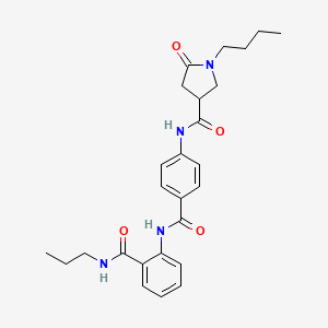 1-butyl-5-oxo-N-(4-{[2-(propylcarbamoyl)phenyl]carbamoyl}phenyl)pyrrolidine-3-carboxamide