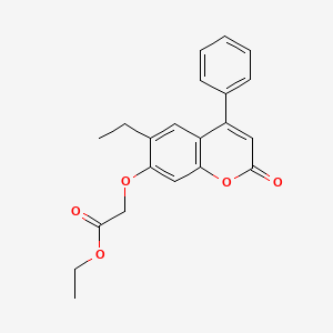 ethyl 2-[(6-ethyl-2-oxo-4-phenyl-2H-chromen-7-yl)oxy]acetate