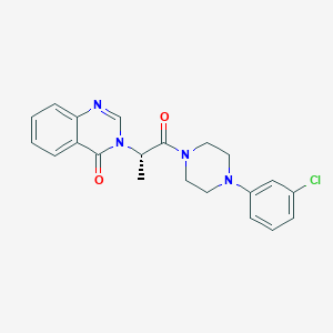 molecular formula C21H21ClN4O2 B11156574 3-{(2S)-1-[4-(3-chlorophenyl)piperazin-1-yl]-1-oxopropan-2-yl}quinazolin-4(3H)-one 