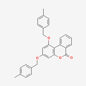 molecular formula C29H24O4 B11156582 1,3-bis[(4-methylbenzyl)oxy]-6H-benzo[c]chromen-6-one 