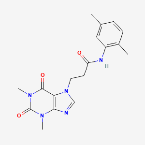 molecular formula C18H21N5O3 B11156603 3-(1,3-dimethyl-2,6-dioxo-1,2,3,6-tetrahydro-7H-purin-7-yl)-N-(2,5-dimethylphenyl)propanamide 