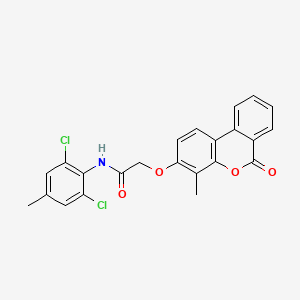 N-(2,6-Dichloro-4-methylphenyl)-2-({4-methyl-6-oxo-6H-benzo[C]chromen-3-YL}oxy)acetamide