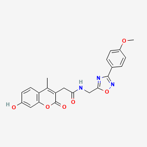 2-(7-hydroxy-4-methyl-2-oxo-2H-chromen-3-yl)-N-{[3-(4-methoxyphenyl)-1,2,4-oxadiazol-5-yl]methyl}acetamide