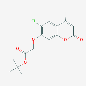 molecular formula C16H17ClO5 B11156620 tert-butyl 2-[(6-chloro-4-methyl-2-oxo-2H-chromen-7-yl)oxy]acetate 