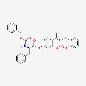 molecular formula C34H29NO6 B11156633 3-benzyl-4-methyl-2-oxo-2H-chromen-7-yl N-[(benzyloxy)carbonyl]-L-phenylalaninate 