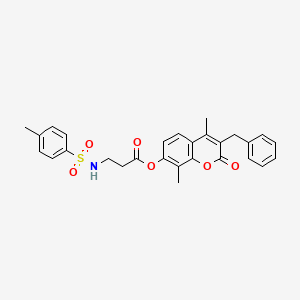 3-benzyl-4,8-dimethyl-2-oxo-2H-chromen-7-yl N-[(4-methylphenyl)sulfonyl]-beta-alaninate