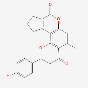 2-(4-fluorophenyl)-5-methyl-10,11-dihydro-2H-cyclopenta[c]pyrano[2,3-f]chromene-4,8(3H,9H)-dione