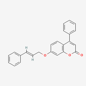 4-phenyl-7-{[(E)-3-phenyl-2-propenyl]oxy}-2H-chromen-2-one