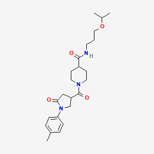 1-{[1-(4-methylphenyl)-5-oxopyrrolidin-3-yl]carbonyl}-N-[3-(propan-2-yloxy)propyl]piperidine-4-carboxamide