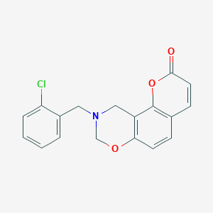 9-(2-chlorobenzyl)-9,10-dihydro-2H,8H-chromeno[8,7-e][1,3]oxazin-2-one