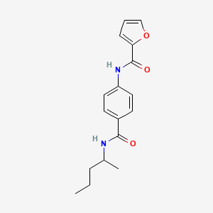 molecular formula C17H20N2O3 B11156696 N-[4-(pentan-2-ylcarbamoyl)phenyl]furan-2-carboxamide 