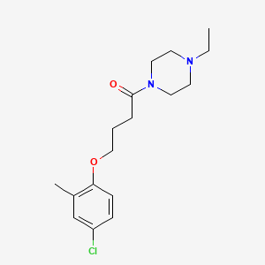 molecular formula C17H25ClN2O2 B11156739 4-(4-Chloro-2-methylphenoxy)-1-(4-ethylpiperazin-1-yl)butan-1-one 