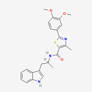 2-(3,4-dimethoxyphenyl)-N-[1-(1H-indol-3-yl)propan-2-yl]-4-methyl-1,3-thiazole-5-carboxamide