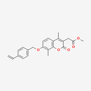 methyl {7-[(4-ethenylbenzyl)oxy]-4,8-dimethyl-2-oxo-2H-chromen-3-yl}acetate