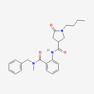 molecular formula C24H29N3O3 B11156770 N-{2-[benzyl(methyl)carbamoyl]phenyl}-1-butyl-5-oxopyrrolidine-3-carboxamide 