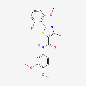 N-(3,4-dimethoxyphenyl)-2-(2-fluoro-6-methoxyphenyl)-4-methyl-1,3-thiazole-5-carboxamide