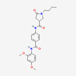 1-butyl-N-{4-[(2,4-dimethoxyphenyl)carbamoyl]phenyl}-5-oxopyrrolidine-3-carboxamide