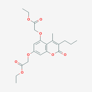 diethyl 2,2'-[(4-methyl-2-oxo-3-propyl-2H-chromene-5,7-diyl)bis(oxy)]diacetate